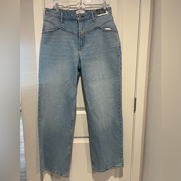NWT Abercrombie & Fitch '90s Relaxed High Rise Jeans Size 31/12 Curve Love - Picture 10 of 12